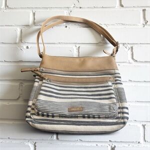 Vintage Relic By Fossil Striped Women's Crossbody Bag Messenger Y2K​​